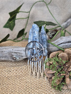 Sinisinetti-hiuskampa/hiuskoru