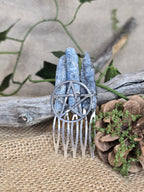 Sinisinetti-hiuskampa/hiuskoru