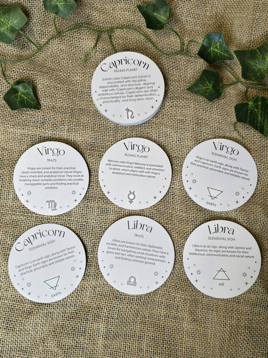 Set of Astrology Cards - horoskooppikortit