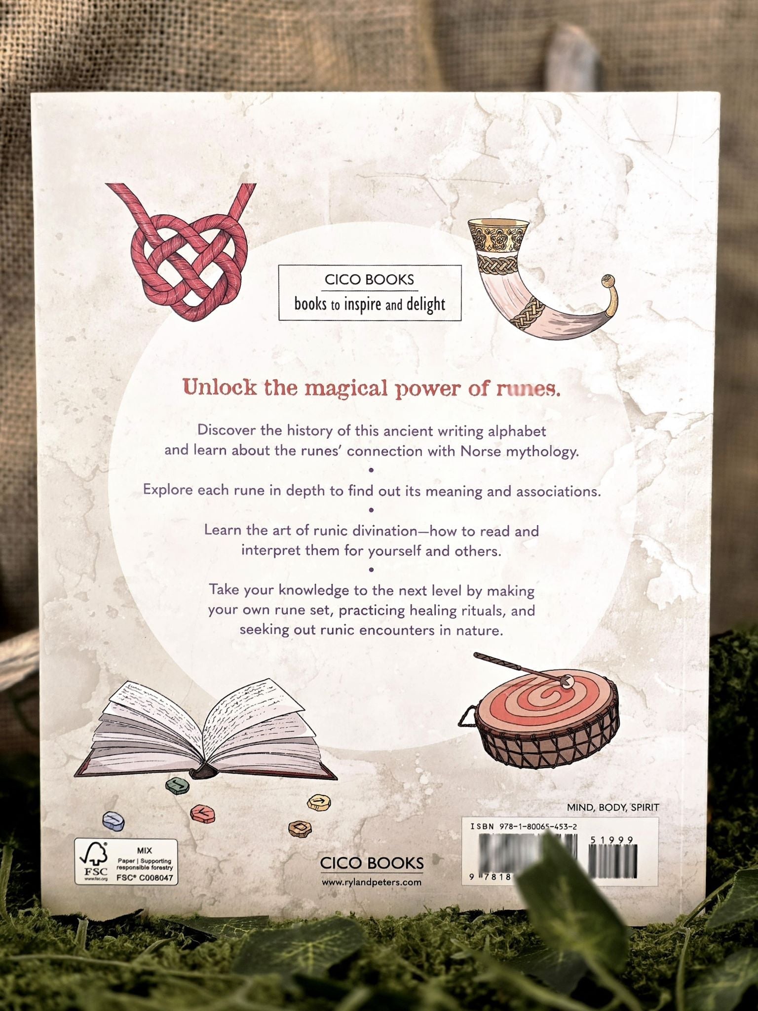 Laura Daligan englanninkielinen kirja A Guide to Reading the Runes- Harness the wisdom and power of the ancient Norse symbols.