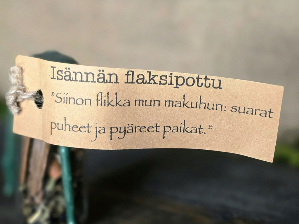 Isännän flaksipottu loitsupullo.