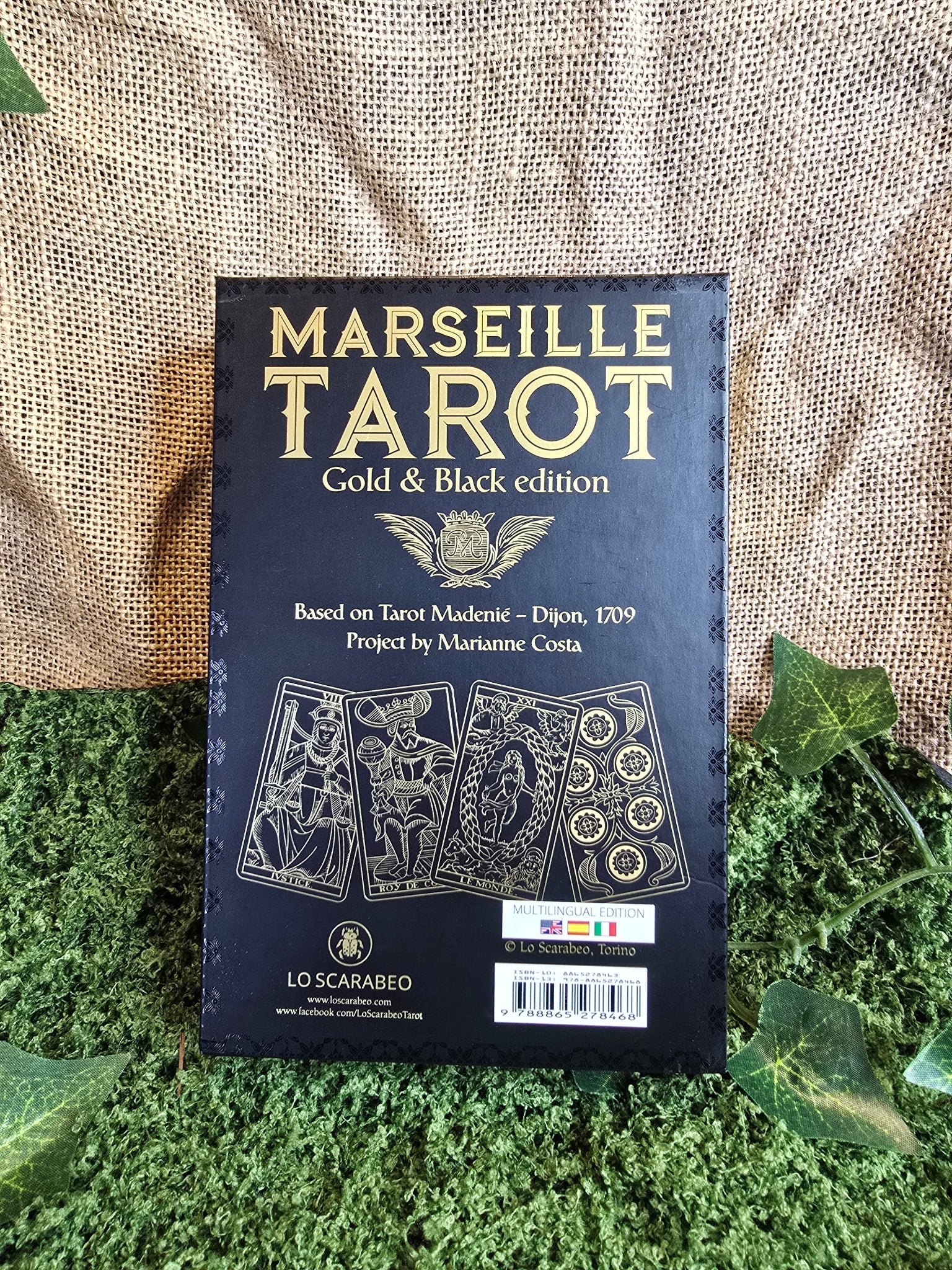 Marseille Tarot Gold & Black Edition - tarotkortit - Inked Mystiqs