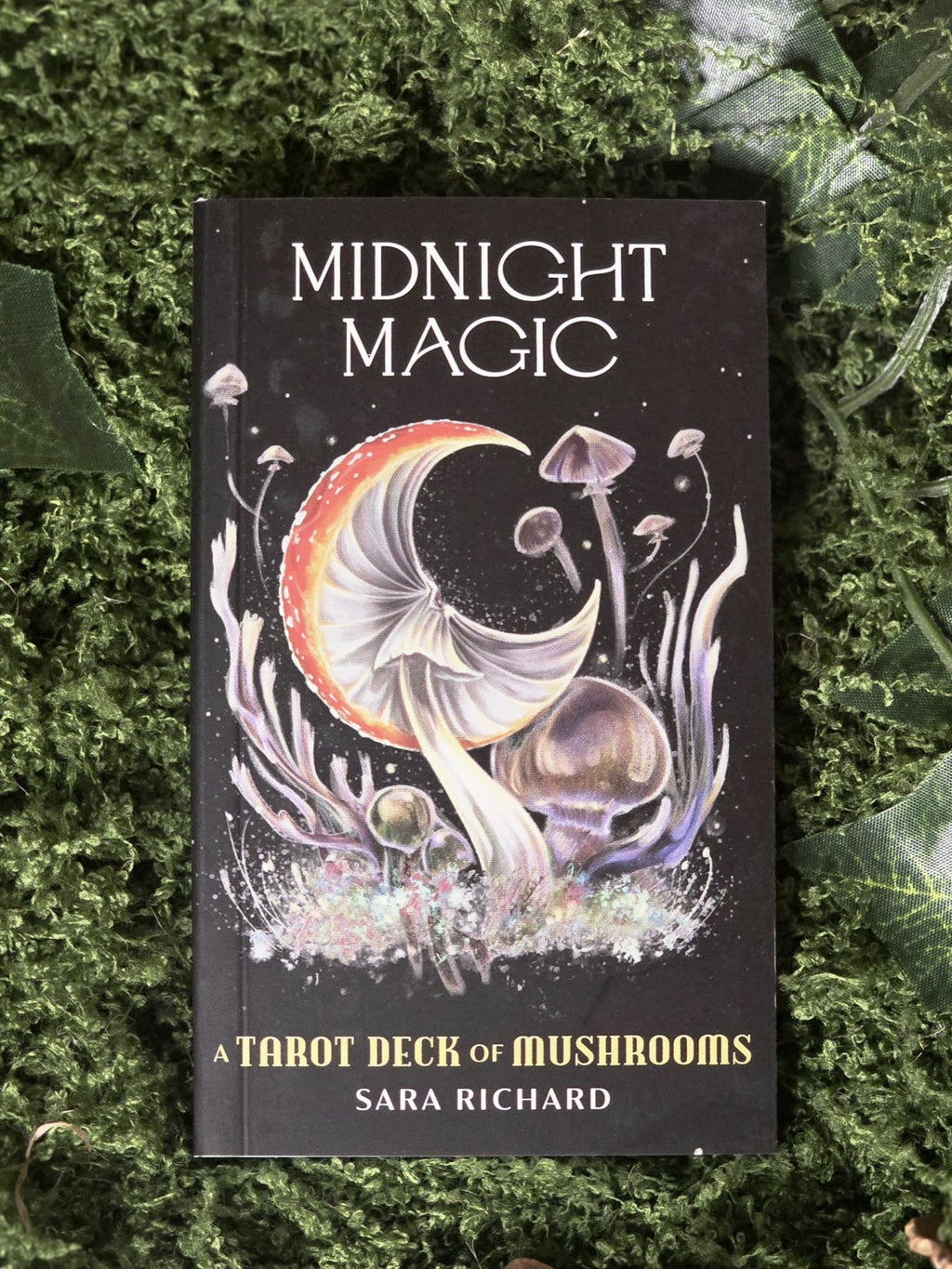 Midnight magic tarot deck of mushrooms. 