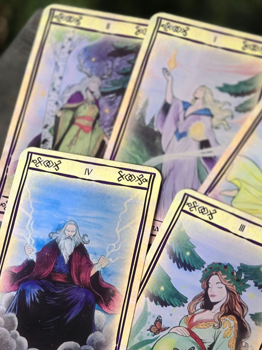 Väen voimat tarot pakan kortit.