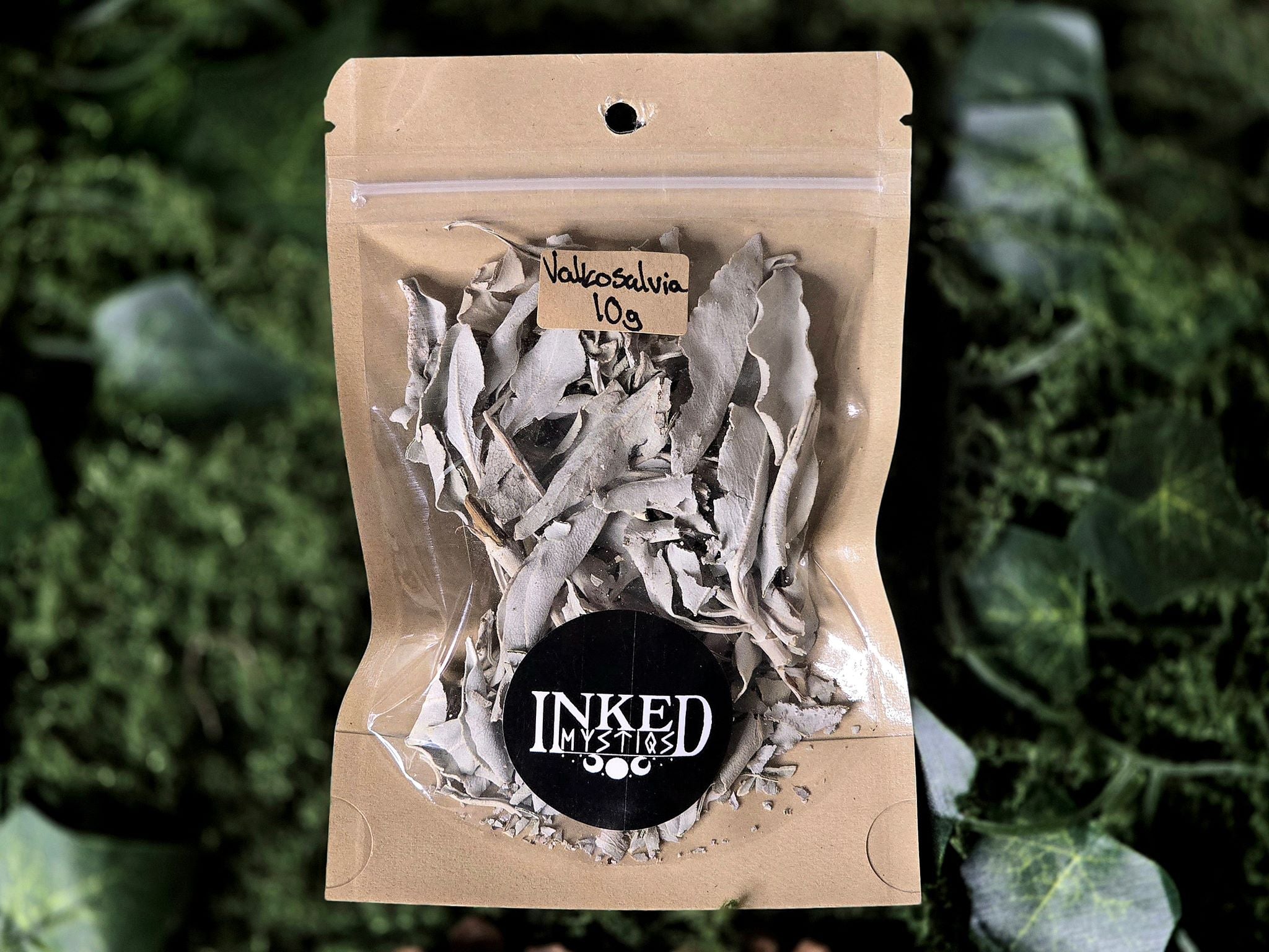 Kuivattu valkosalvia 10g pakkauksessa
